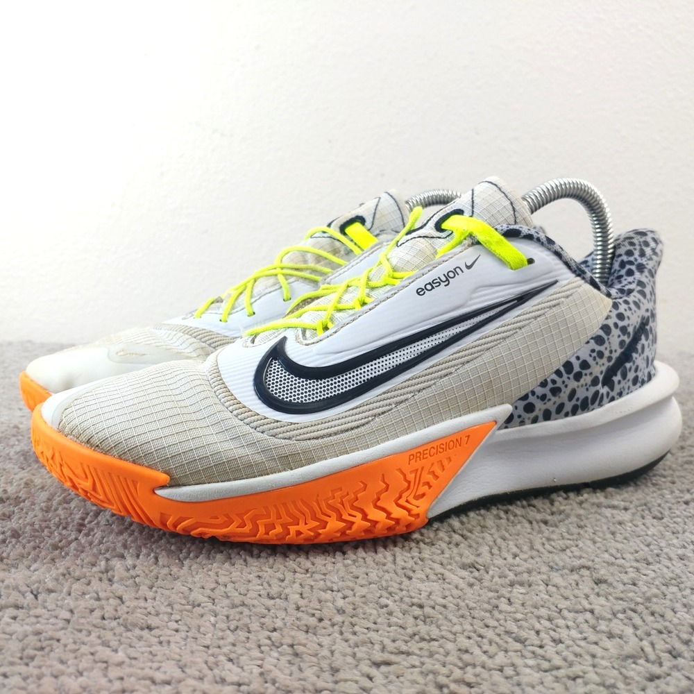 Nike Precision 7 EasyOn Basketball Shoes Mens 6.5 White Orange FV1289-001